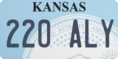 KS license plate 220ALY