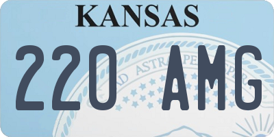 KS license plate 220AMG