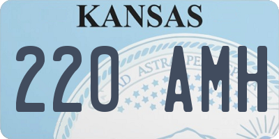 KS license plate 220AMH