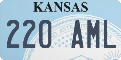 KS license plate 220AML
