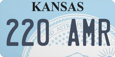 KS license plate 220AMR