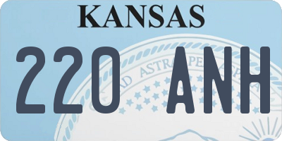KS license plate 220ANH