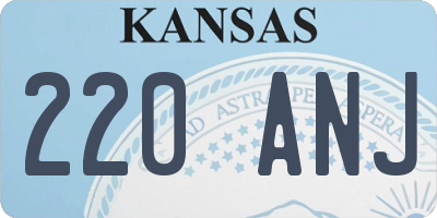 KS license plate 220ANJ