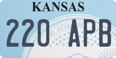 KS license plate 220APB