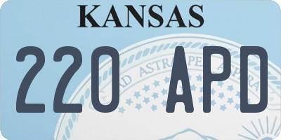 KS license plate 220APD