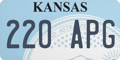 KS license plate 220APG
