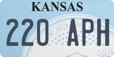 KS license plate 220APH
