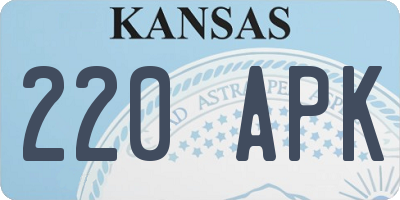 KS license plate 220APK