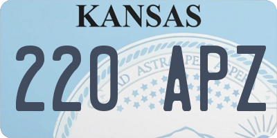 KS license plate 220APZ
