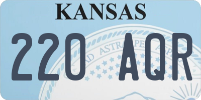 KS license plate 220AQR