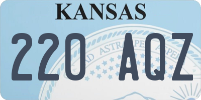 KS license plate 220AQZ