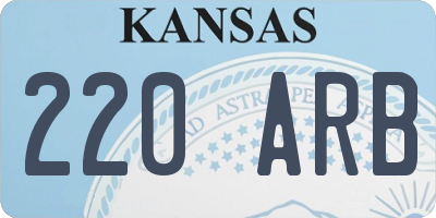 KS license plate 220ARB