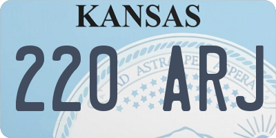 KS license plate 220ARJ