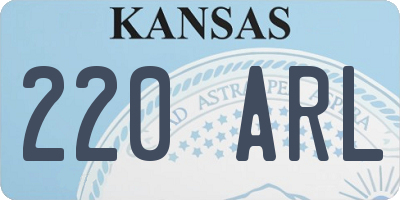 KS license plate 220ARL