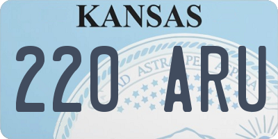 KS license plate 220ARU