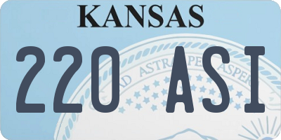 KS license plate 220ASI
