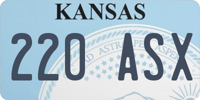 KS license plate 220ASX