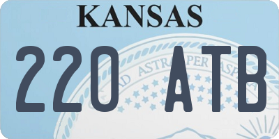 KS license plate 220ATB