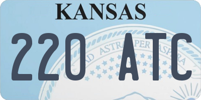 KS license plate 220ATC