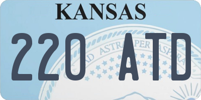 KS license plate 220ATD