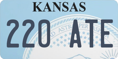KS license plate 220ATE