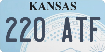 KS license plate 220ATF