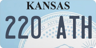 KS license plate 220ATH