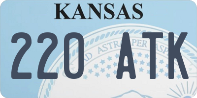 KS license plate 220ATK