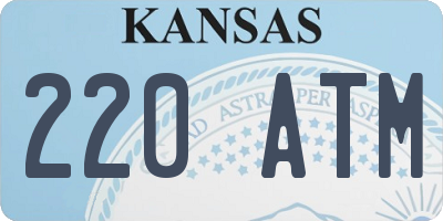 KS license plate 220ATM