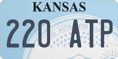 KS license plate 220ATP