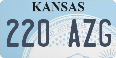 KS license plate 220AZG