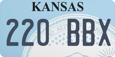 KS license plate 220BBX