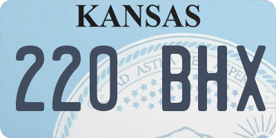 KS license plate 220BHX