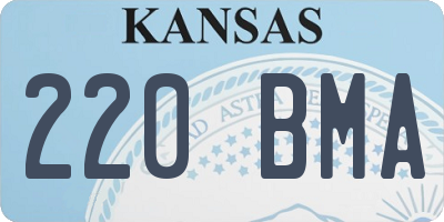 KS license plate 220BMA