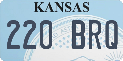 KS license plate 220BRQ