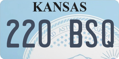 KS license plate 220BSQ