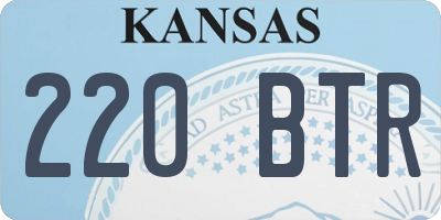 KS license plate 220BTR
