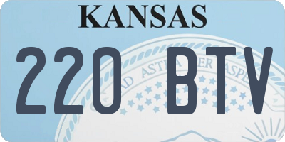 KS license plate 220BTV