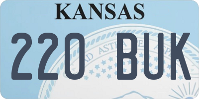 KS license plate 220BUK