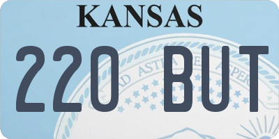 KS license plate 220BUT