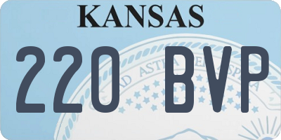 KS license plate 220BVP