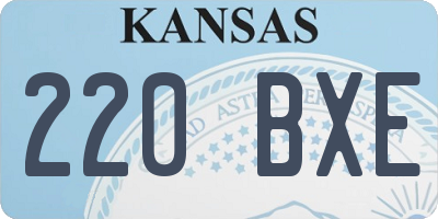 KS license plate 220BXE