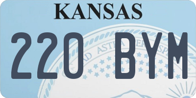 KS license plate 220BYM