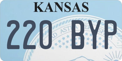 KS license plate 220BYP
