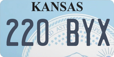 KS license plate 220BYX