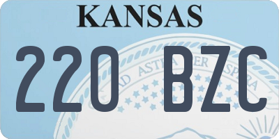 KS license plate 220BZC