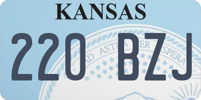 KS license plate 220BZJ