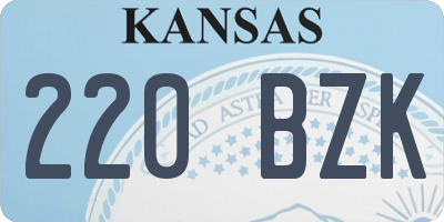 KS license plate 220BZK