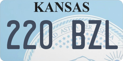 KS license plate 220BZL