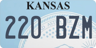 KS license plate 220BZM